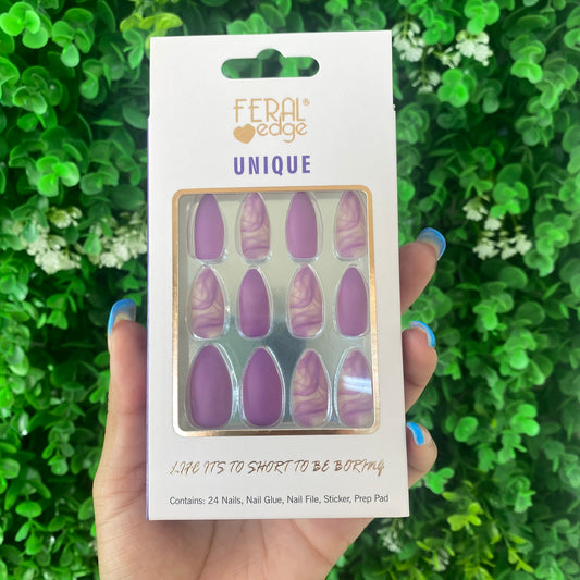 Feral Edge Nails- Lavender Marable