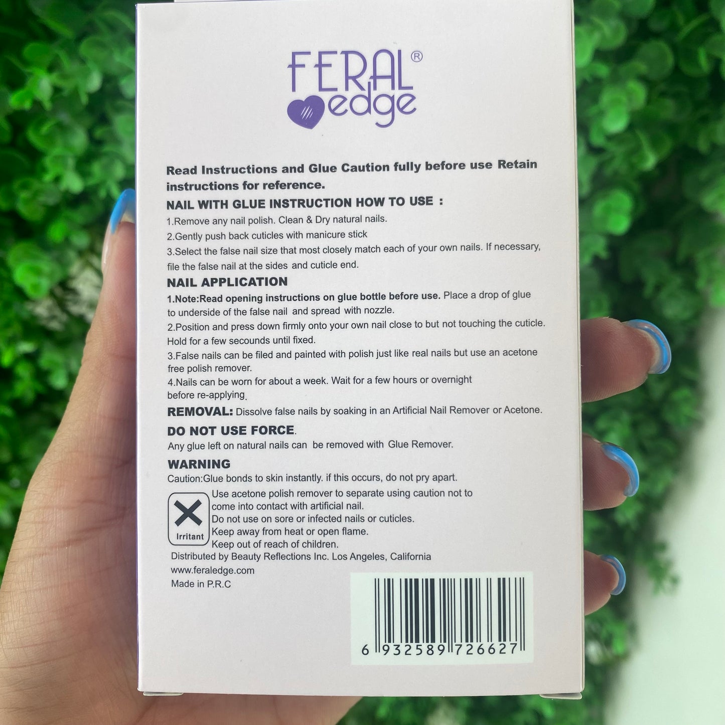 Feral Edge Nails- Lavender Marable