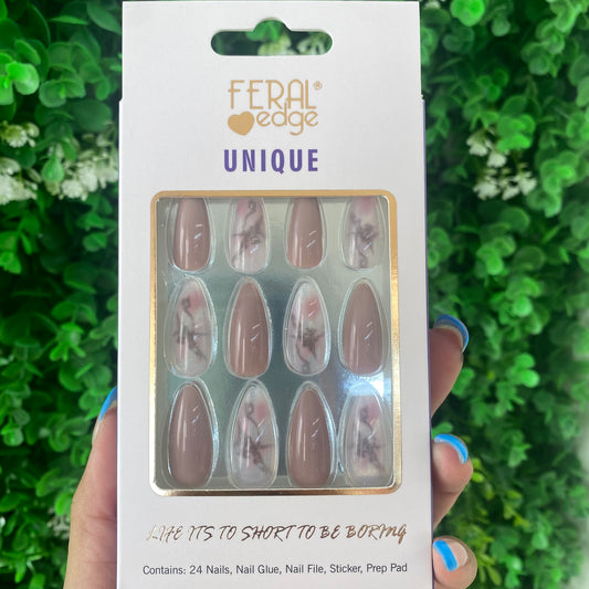 Feral Edge Nails- Mauve Marable